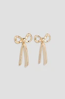 Ardene Bow Earrings in Gold | Stainless Steel