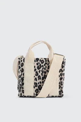 Ardene Kids Leopard Crossbody Bag in Brown