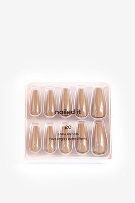 Ardene Pack of Beige Stiletto Fake Nails