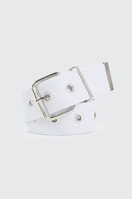 Ardene Canvas Eyelet Belt in | Size | Polyester
