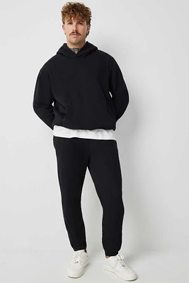 Ardene Man Solid Sweatpants For Men in Black | Size | Polyester/Cotton | Fleece-Lined