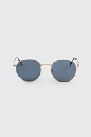 Ardene Round Sunglasses with Metal Frame in Gold