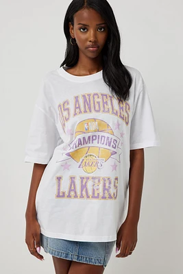 Ardene Lakers Graphic T-shirt in White | Size | 100% Cotton