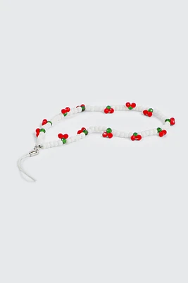 Ardene Cherry Phone Charm in Red