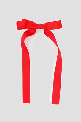 Ardene Ribbon Bow Clip in Red