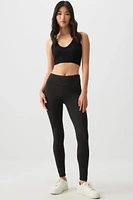 Ardene Super Soft Wide Waistband Leggings in Black | Size | Polyester/Spandex | Eco-Conscious