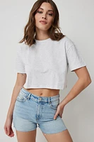 Ardene Basic Ultra Crop Boxy T-Shirt in | Size | Cotton/Elastane | Eco-Conscious