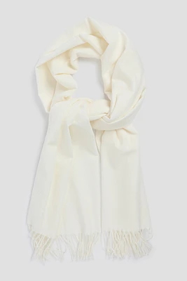 Ardene Solid Scarf in White | Polyester