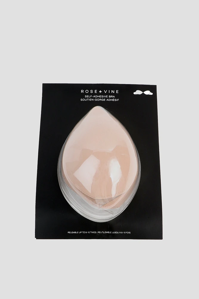 Ardene Self-Adhesive Bra in Beige | Size XS | Nylon/Spandex
