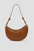 Ardene Half Moon Bag in Cognac | Faux Leather/Polyester