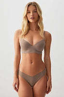 Ardene Invisible Thong Panty in Brown | Size | Nylon/Spandex