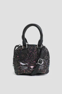 Ardene Animal Purse in Black | Faux Leather/Polyester