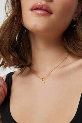 Ardene 14K Gold Plated Necklace with Circle Pendant