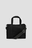 Ardene Small Canvas Tote Bag in Black | Polyester | Eco-Conscious