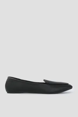 Ardene Solid Pointy Flats in | Size | Faux Leather/Faux Suede