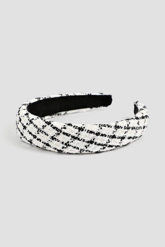 Ardene Tweed Headband in White