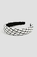 Ardene Tweed Headband in White