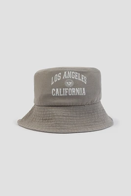 Ardene Los Angeles Bucket Hat in Beige | 100% Cotton