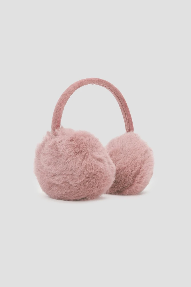 Ardene Bulky Faux Fur Earmuffs in | Polyester