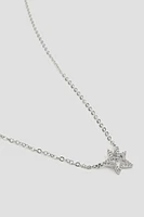 Ardene 14K Gold Plated Star Necklace in Silver