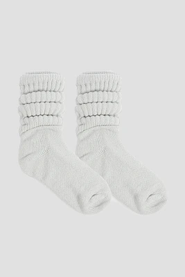 Ardene Slouchy Boot Socks in Light | Polyester/Spandex