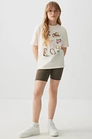Ardene Kids Super Soft Biker Shorts in Khaki | Size | Polyester/Spandex