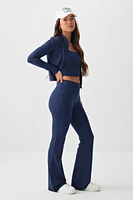 Ardene Butter Flare Leggings in Dark Blue | Size | Nylon/Elastane