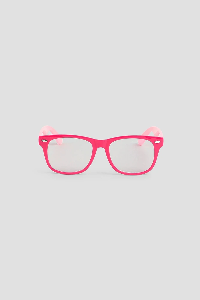 Ardene Kids Blue Light Blocking Wayfarer Glasses in Pink