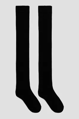 Ardene Over-the-Knee Socks in Black | Polyester/Spandex