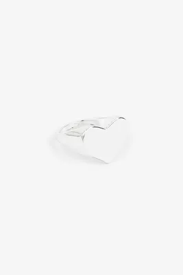 Ardene Heart Statement Ring in Silver | Size | Eco-Conscious | 100% Recycled
