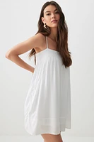 Ardene Babydoll Mini Dress in White | Size | 100% Viscose