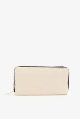 Ardene Accordion Faux Leather Wallet in Beige | Faux Leather/Polyester
