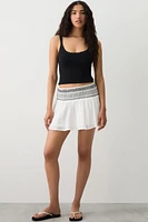 Ardene Two Way Mini Skirt in White | Size | Cotton