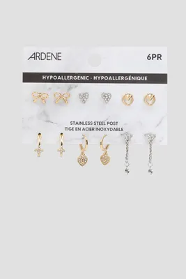Ardene -Pack Assorted Earrings | Stainless Steel