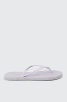 Ardene Braided Flip-Flops Sandals in White | Size