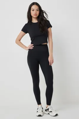 Ardene MOVE Soft Touch Leggings in Black | Size | Polyester/Elastane