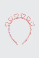 Ardene Kids Pink Heart Headband in Light Pink