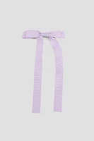 Ardene Ribbon Bow Clip in Lilac