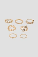 Ardene -Pack Celestial Rings in Gold | Size