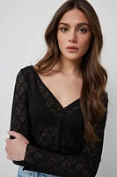 Ardene Lace Cardigan in | Size | Polyester/Elastane