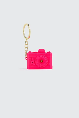 Ardene Light Up Camera Keychain in Pink