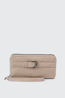 Ardene Accordion Wallet with Belt Strap in Beige | 100% Recycled Polyester | Eco-Conscious