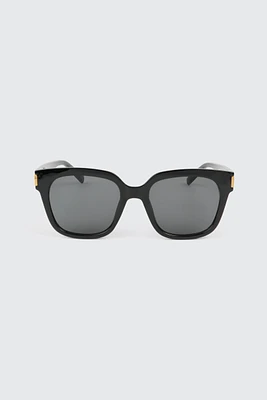 Ardene Square Sunglasses with Temple Detail in