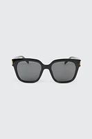 Ardene Square Sunglasses with Temple Detail in