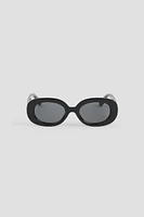 Ardene Kids Oval Sunglasses in Black