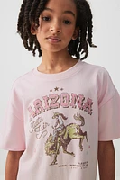 Ardene Kids Oversized Graphic T-Shirt in | Size | 100% Cotton
