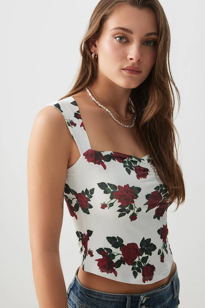 Ardene Tie Back Sweetheart Top in | Size | Polyester/Elastane