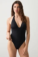 Ardene Halter One Piece Swimsuit in | Size | Polyester/Nylon/Elastane | Microfiber