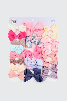 Ardene Kids 21-Pack Colorful Hair Bow Clips