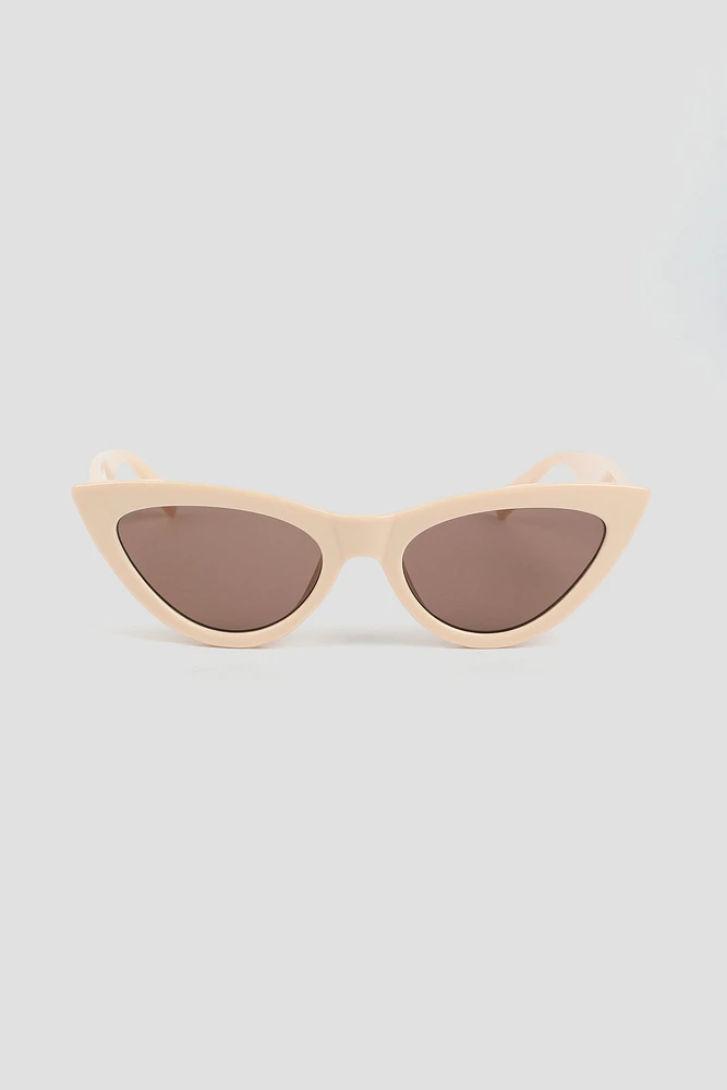 Ardene Black Cat Eye Sunglasses in Beige